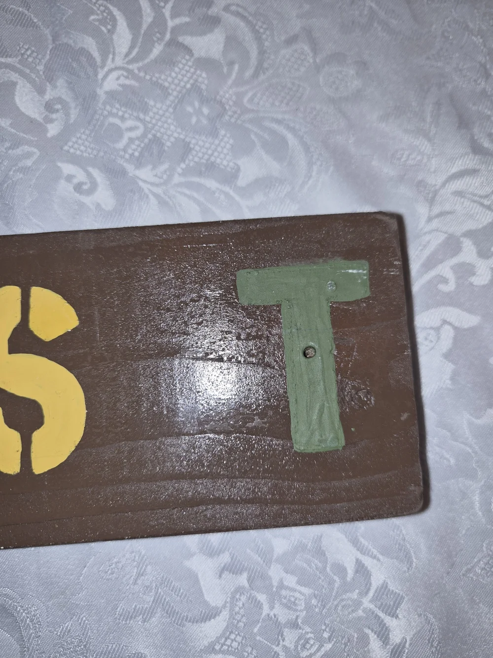Harvest Wooden Wall Sign - Brown with Yellow and Green Lettering
